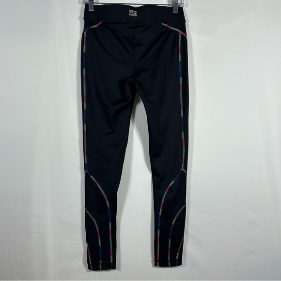 FILA Sport Black Running 3/4 Leggings with Multicolor Accents Women’s Small - Picture 6 of 7